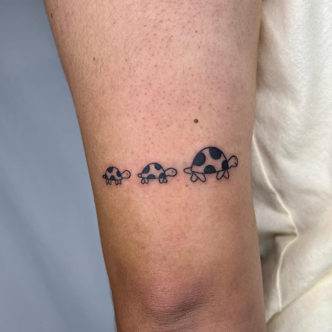 Charming Minimalist turtle Tattoo Design