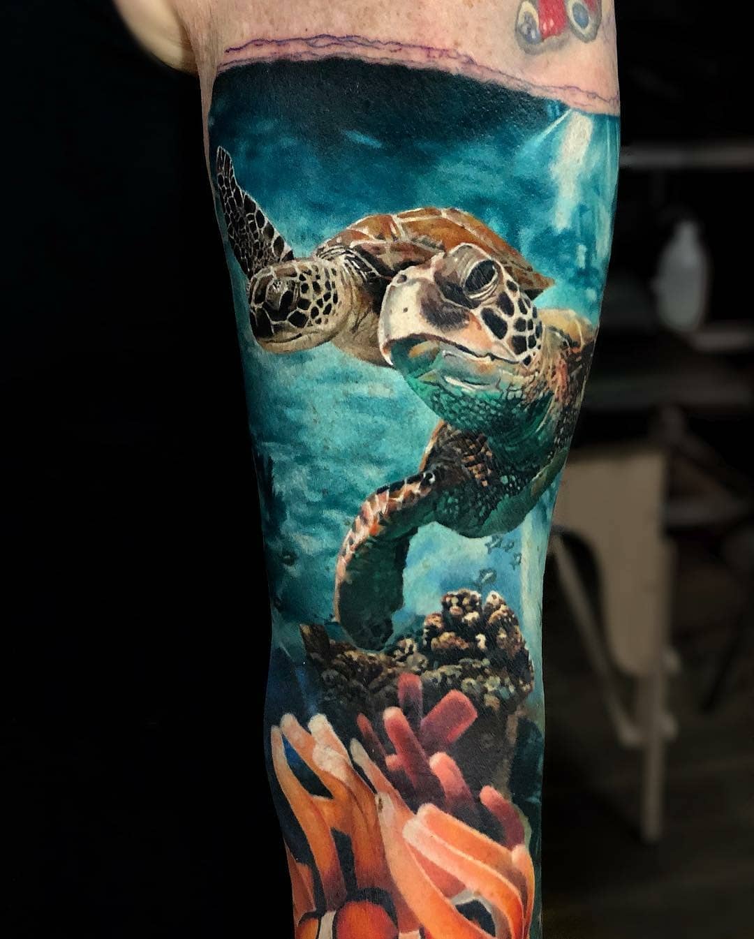 Breathtaking Sea Turtle tattoo Design
