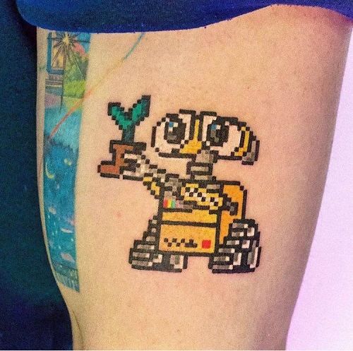 Pixel wall Tattoo Styles