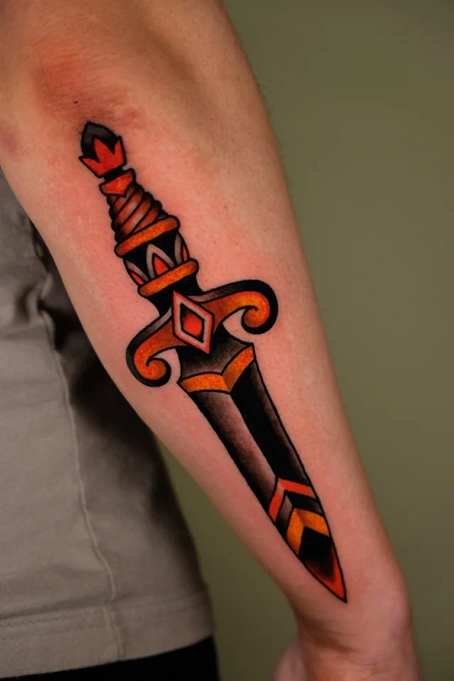 12-4 Dagger Tattoo vintage tattoos