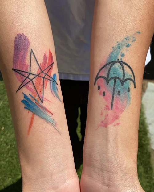 Minimal Watercolor Tattoo Idea