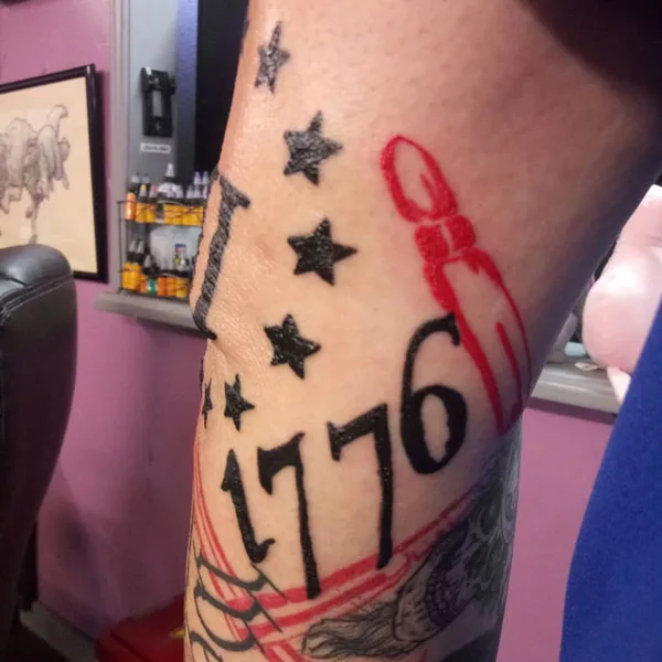 1776 Elbow tattoo