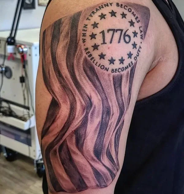 1776 flag tattoo 1
