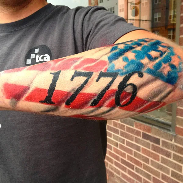 1776 flag tattoo 3