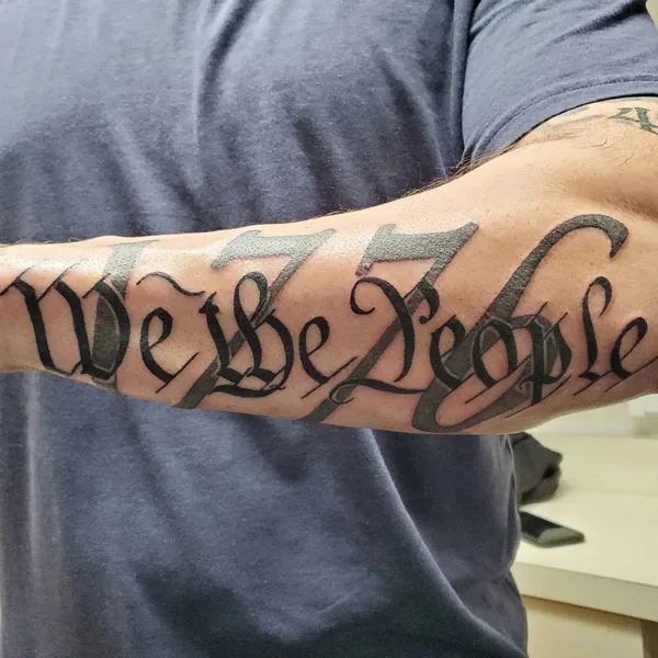 1776 forearm tattoo 1