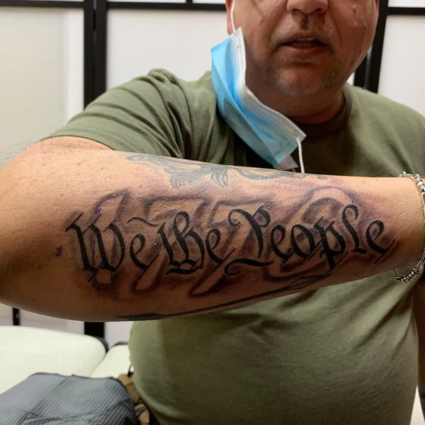 1776 forearm tattoo 3