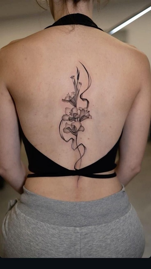 Black and White Flower Tattoos