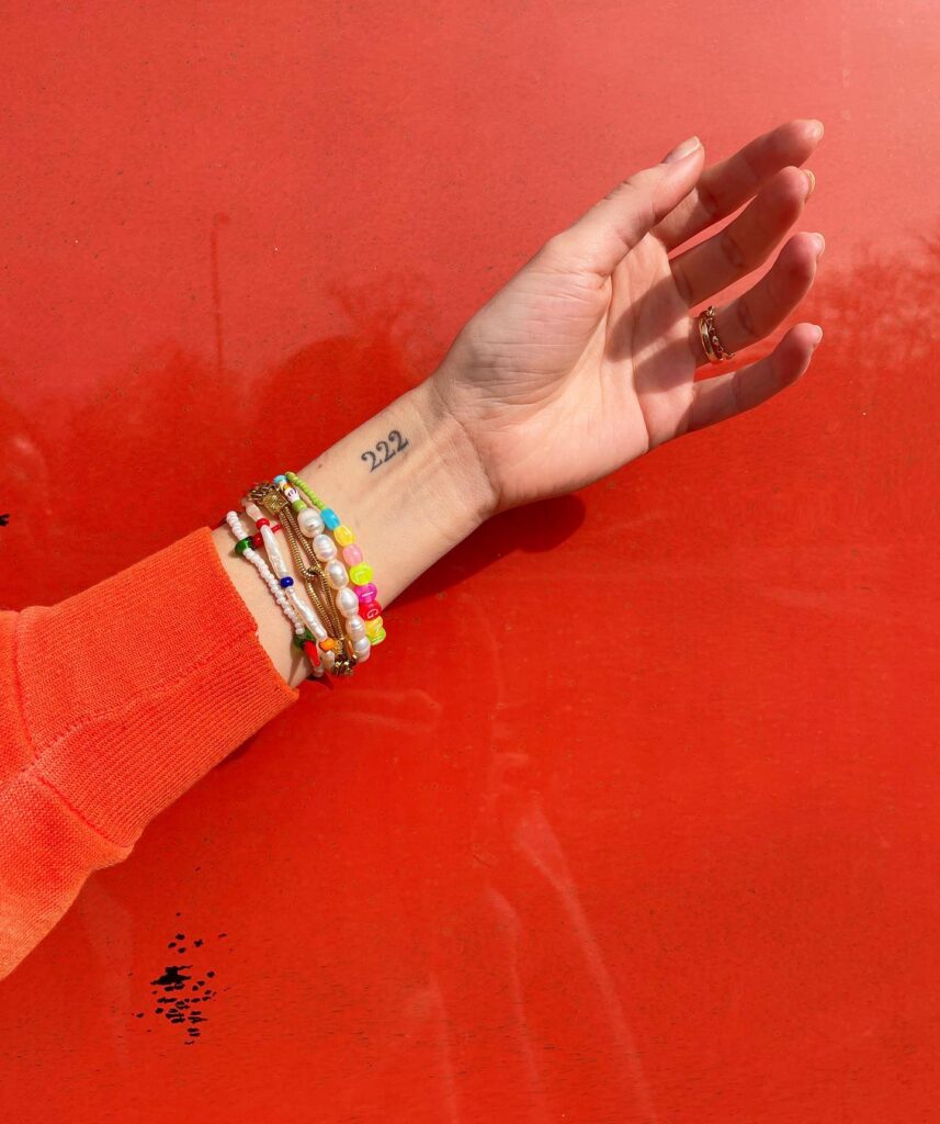 222 Tattoo on the Wrist for Girls, a Stylish Touch: Wrist Harmony 