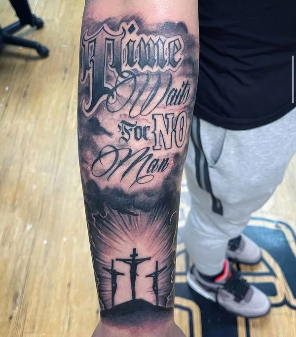3 Cross Forearm Tattoo 2