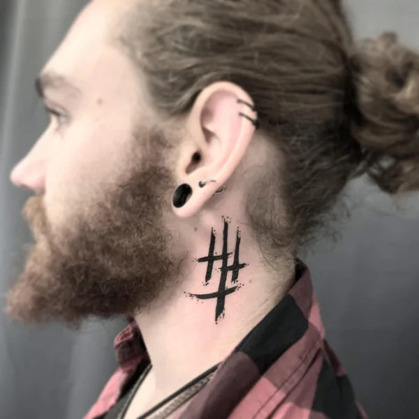 3 Cross Neck Tattoo 1