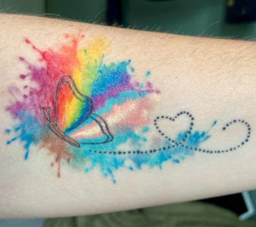 5-1 Watercolor Rainbow Butterfly