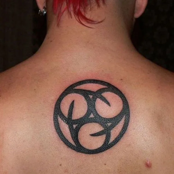 666 circle tattoo