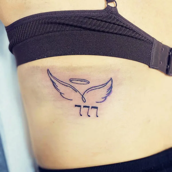 777 angel number tattoo