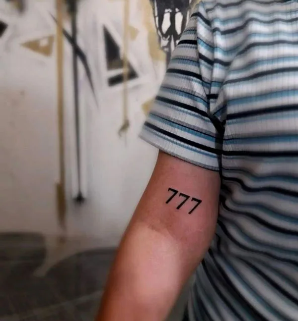 777 tattoo 45