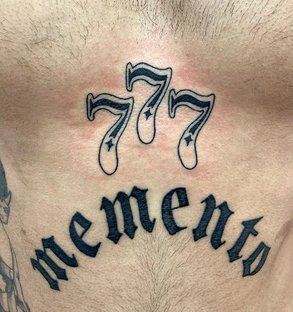 777 tattoo 64