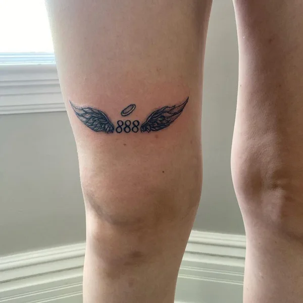 888 angel number tattoo