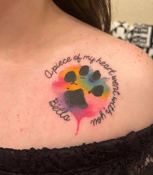 9 Dog Memorial Rainbow Ink
