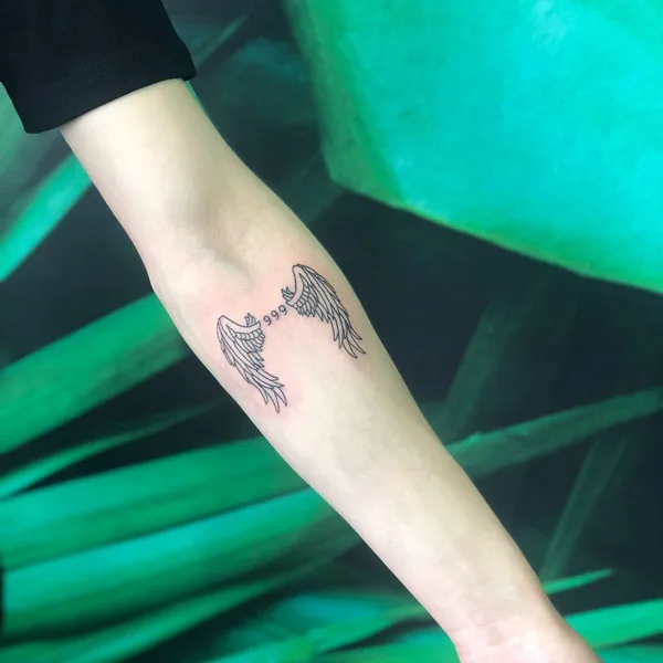 999 angel number tattoo