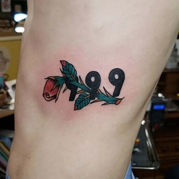 999 rose tattoo 2