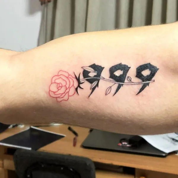 999 rose tattoo 3