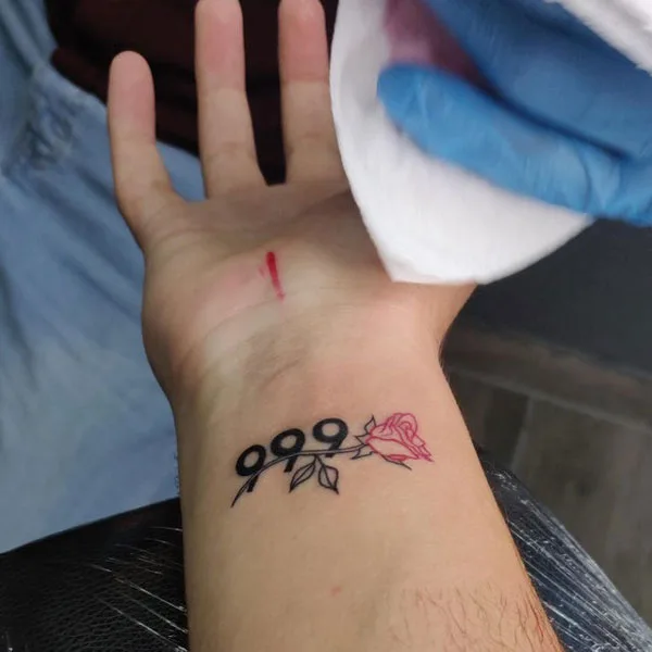 999 tattoo on wrist 3