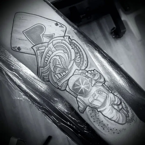 Ace of Spades and Money Rose Tattoo 2