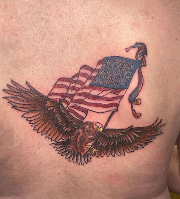 American Flag Eagle Tattoo 2
