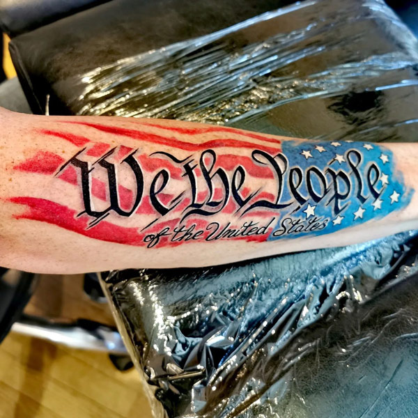 American Flag Forearm Tattoo 3