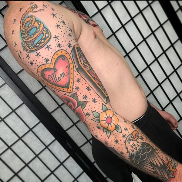 American Traditional Sleeve Tattoo 2