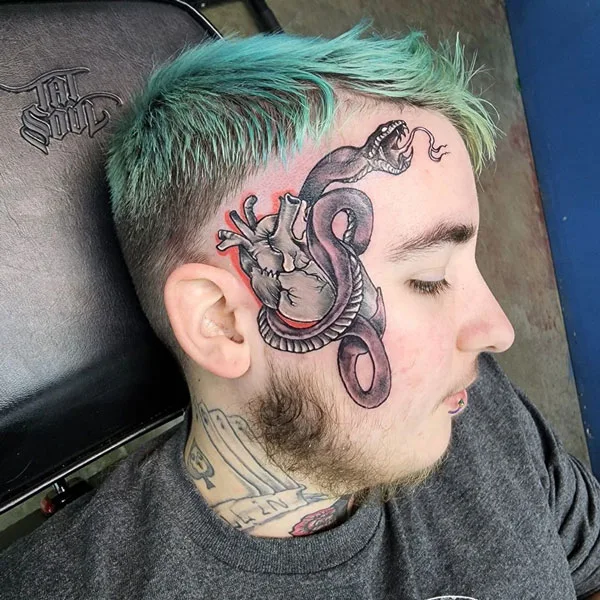 Anatomical heart tattoo 19