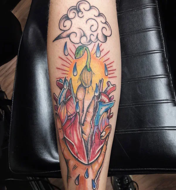 Anatomical heart tattoo 21