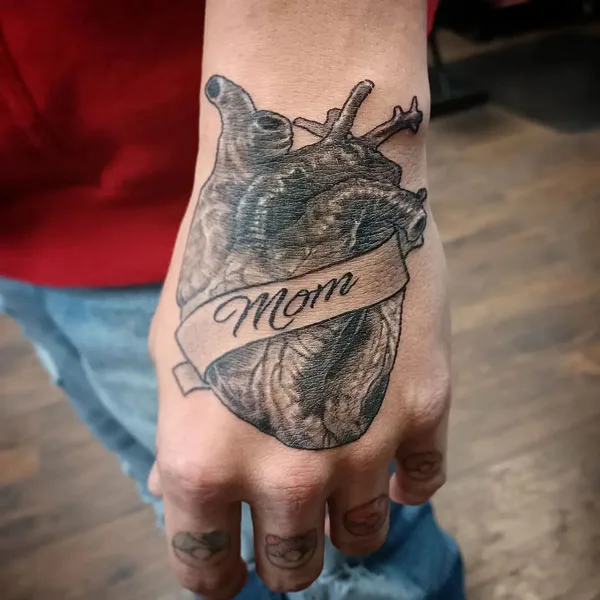 Anatomical heart tattoo 24