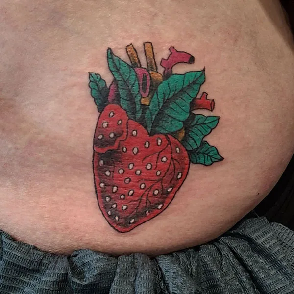 Anatomical heart tattoo 33