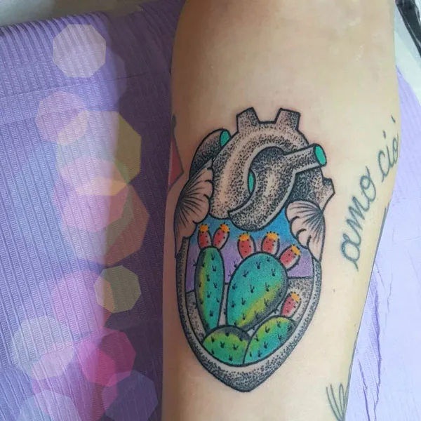 Anatomical heart tattoo 37