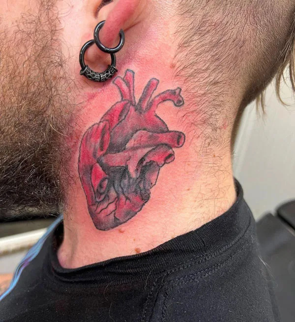 Anatomical heart tattoo 38