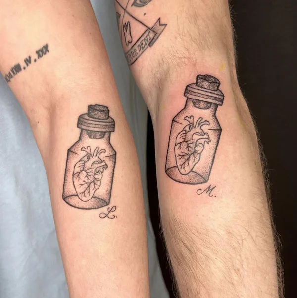Anatomical heart tattoo 39