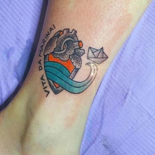 Anatomical heart tattoo 48
