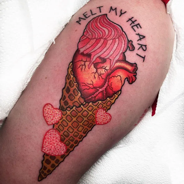 Anatomical heart tattoo 53