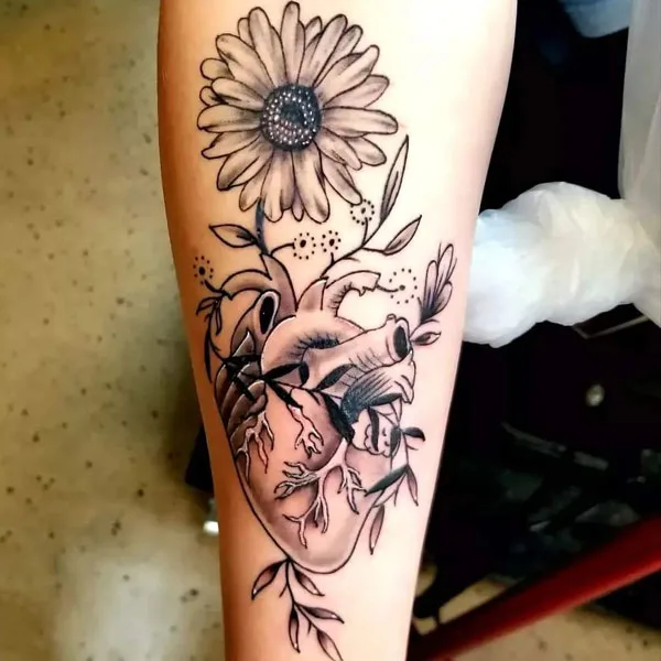 Anatomical heart tattoo 62