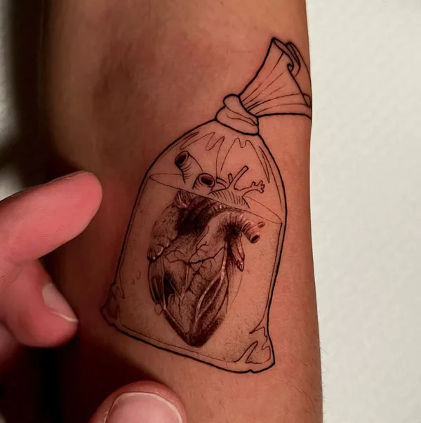 Anatomical heart tattoo 70