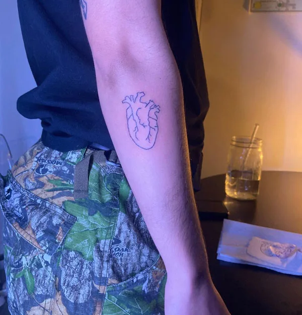 Anatomical heart tattoo 73