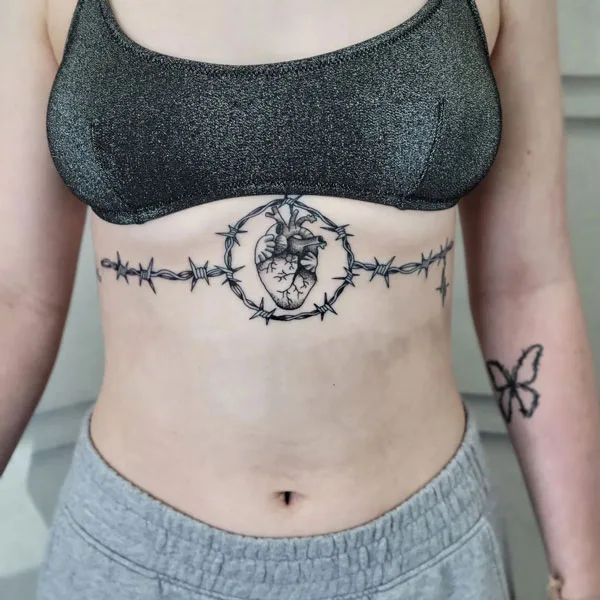 Anatomical heart tattoo 79