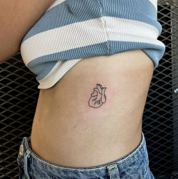 Anatomical heart tattoo 80