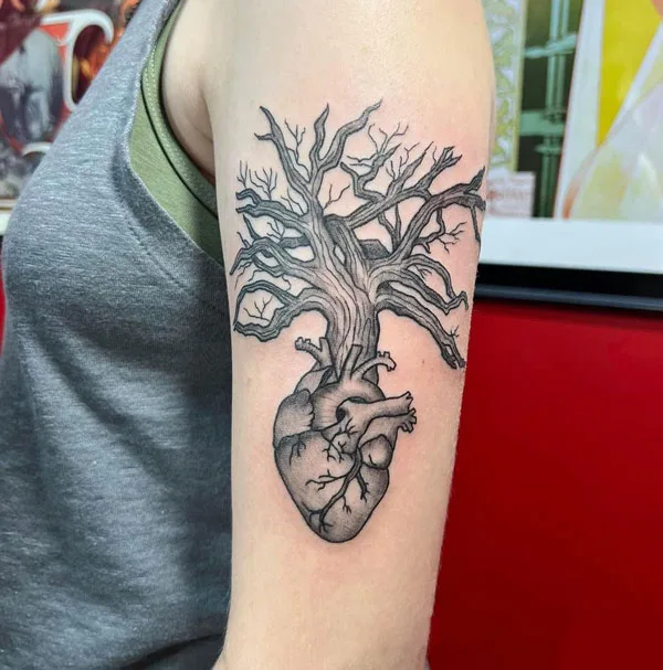 Anatomical heart tattoo 81