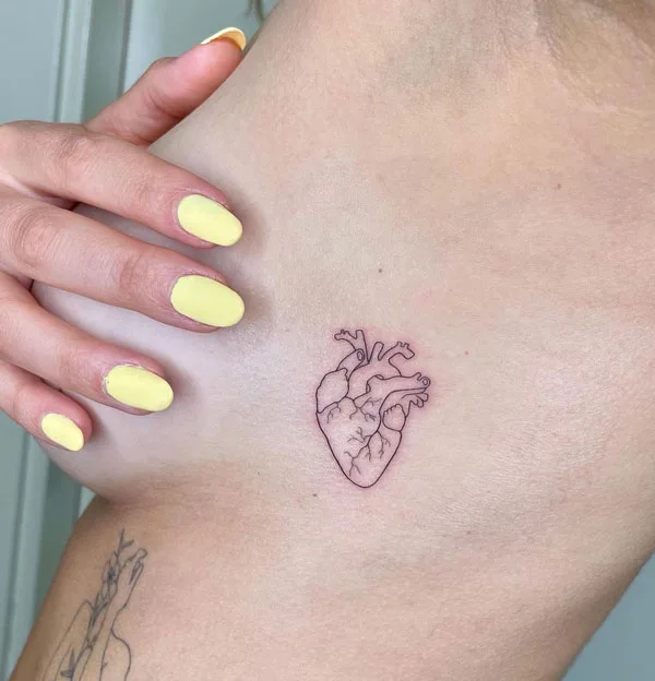 Anatomical heart tattoo 84