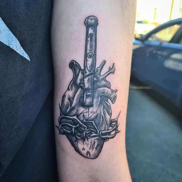 Anatomical heart tattoo 89