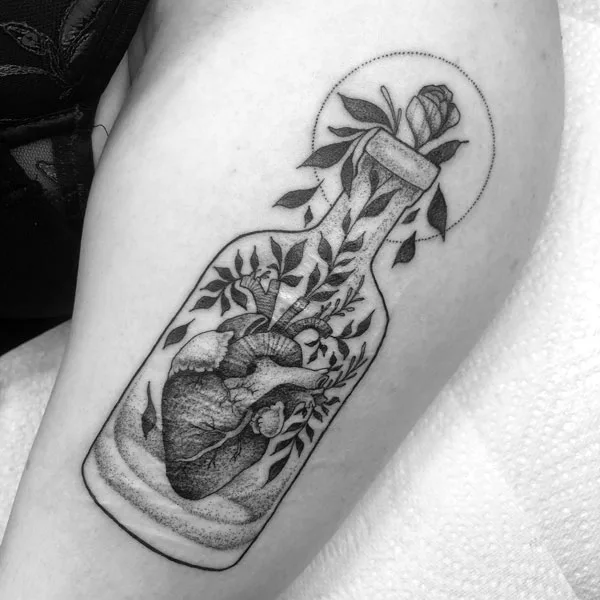 Anatomical heart tattoo 92