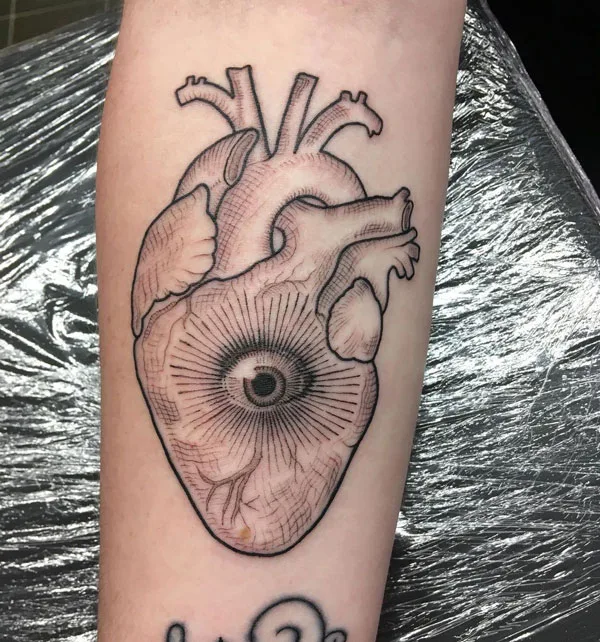 Anatomical heart tattoo 93