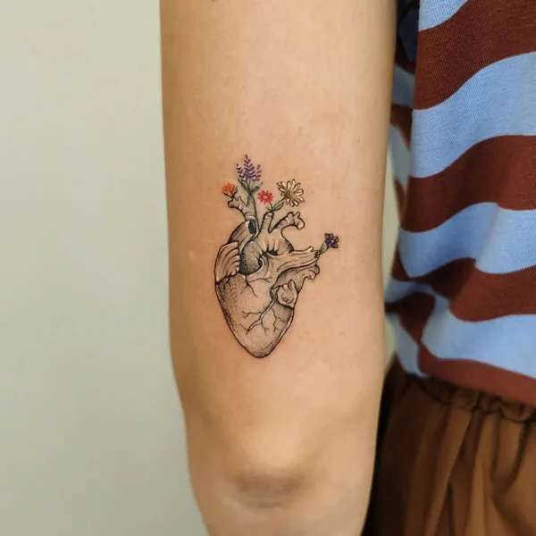 Anatomical heart tattoo 95
