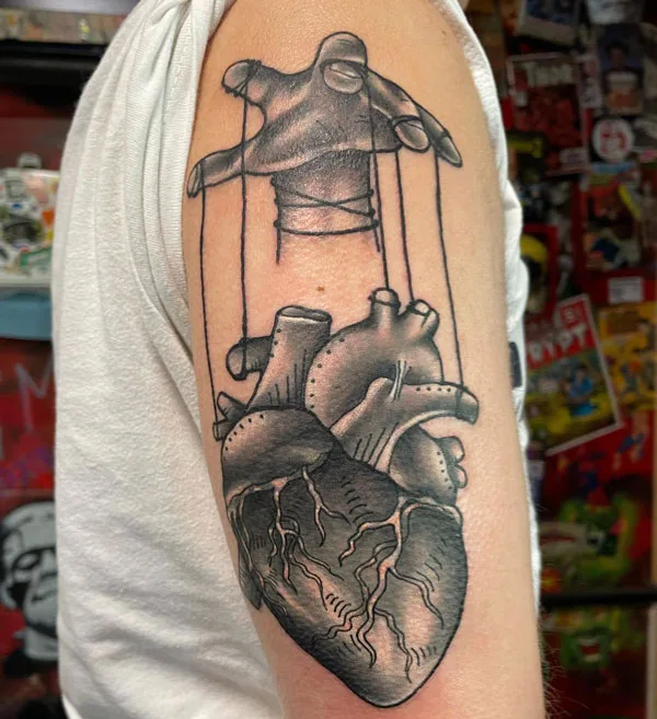 Anatomical heart tattoo 97